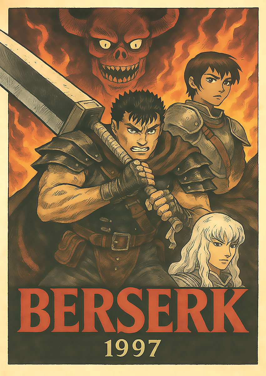 Berserk Manga Artwork Canvas Print & Poster Wall Art - AI PRINT LAB